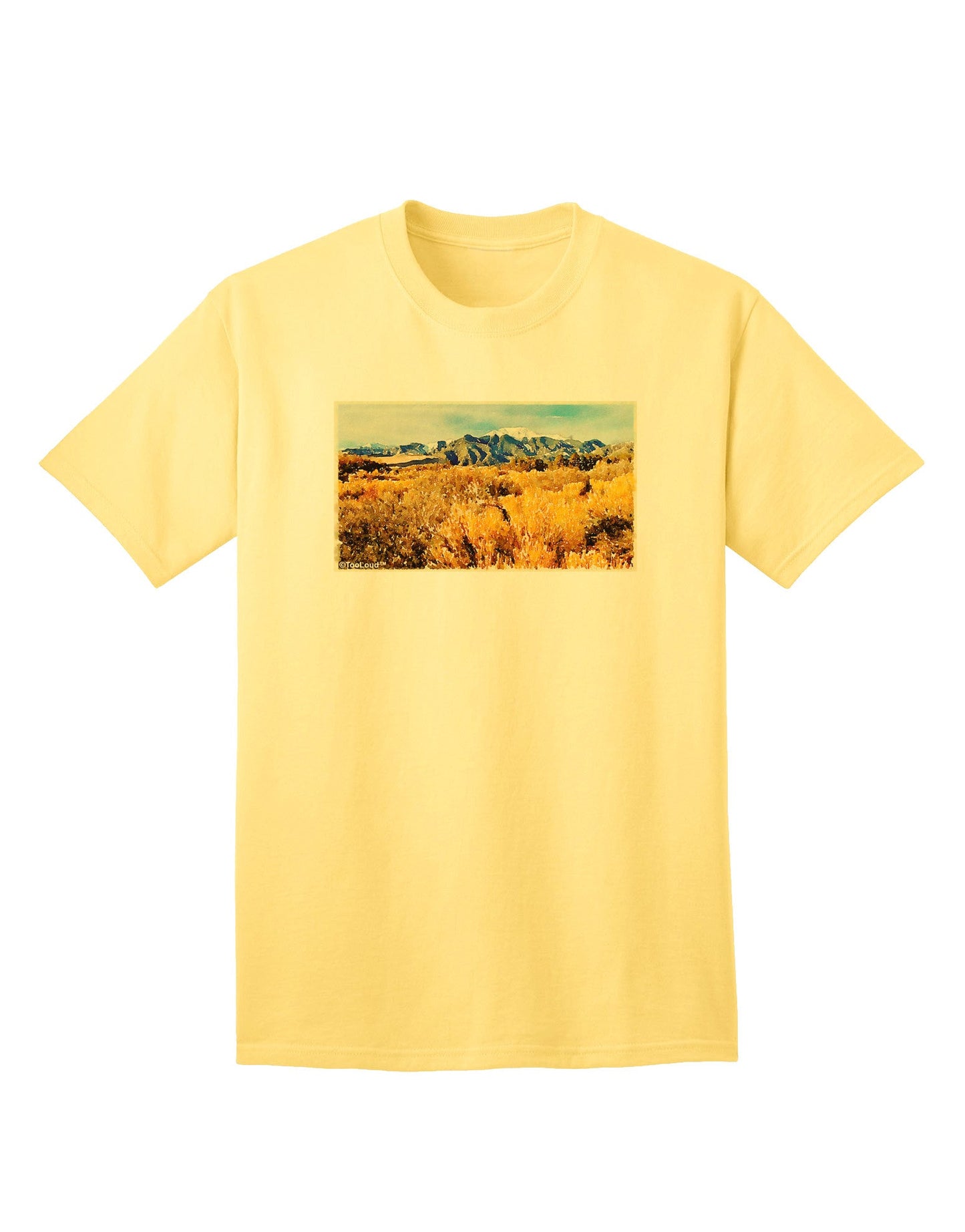 Mountain Forest Park Watercolor - Premium Adult T-Shirt for Outdoor Enthusiasts-Mens T-shirts-TooLoud-Yellow-Small-Davson Sales