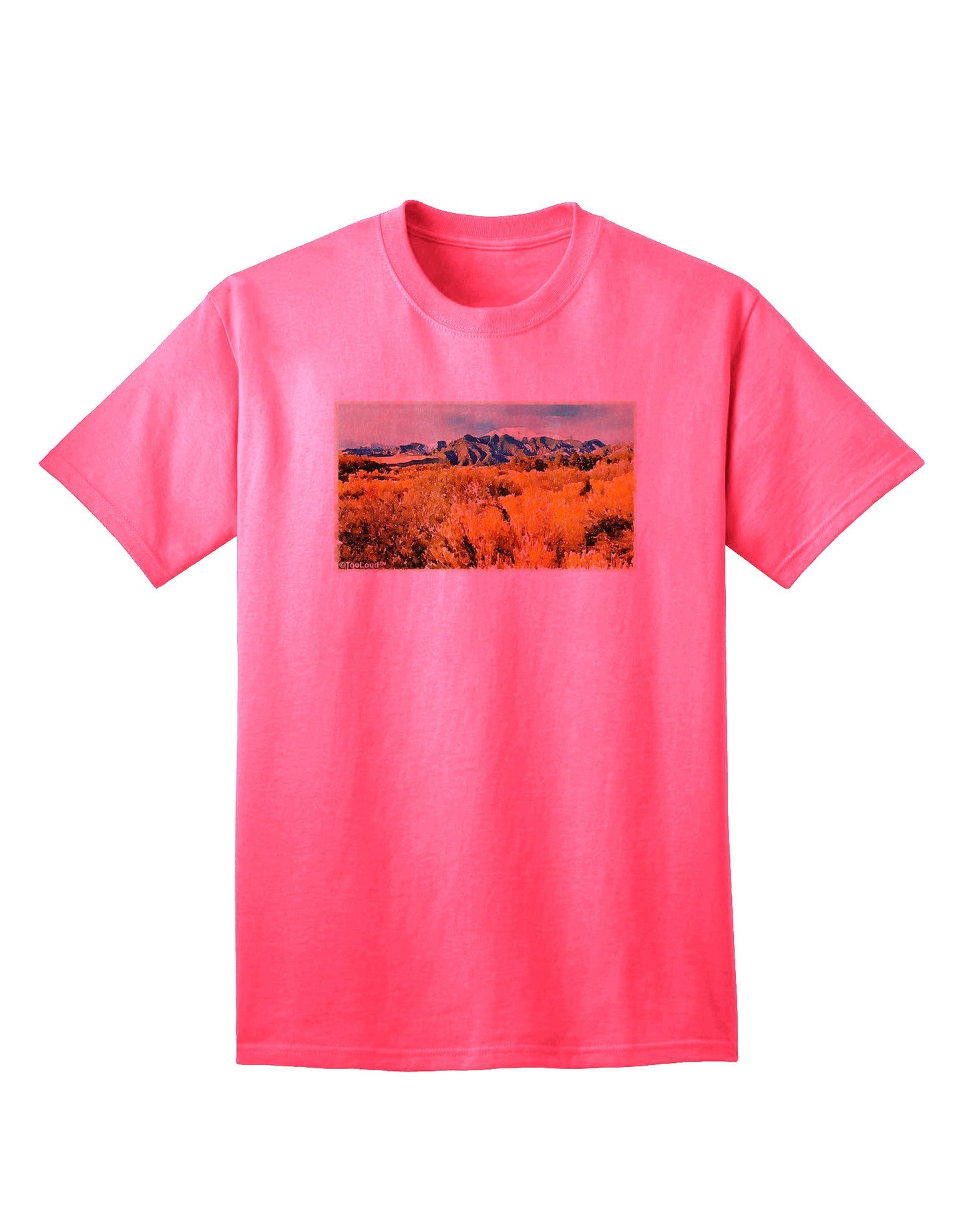 Mountain Forest Park Watercolor - Premium Adult T-Shirt for Outdoor Enthusiasts-Mens T-shirts-TooLoud-Neon-Pink-Small-Davson Sales