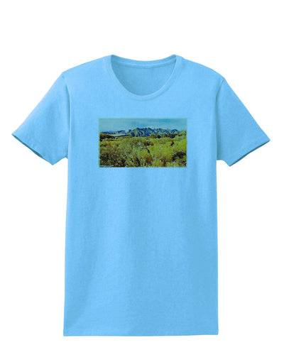 Mountain Forest Park Watercolor Womens T-Shirt-Womens T-Shirt-TooLoud-Aquatic-Blue-X-Small-Davson Sales