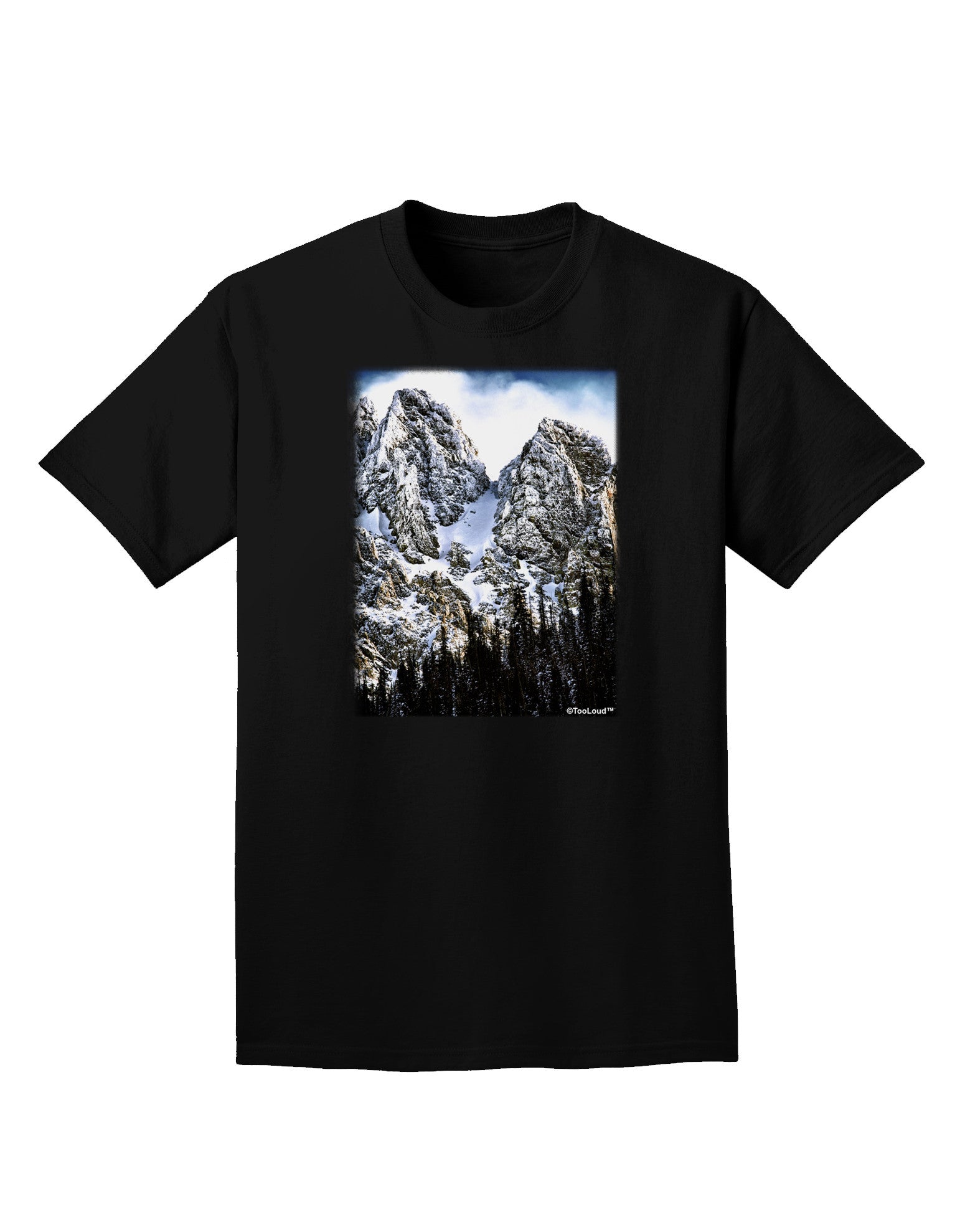 Mountain Landscape 2 Adult Dark T-Shirt-Mens T-Shirt-TooLoud-Black-Small-Davson Sales