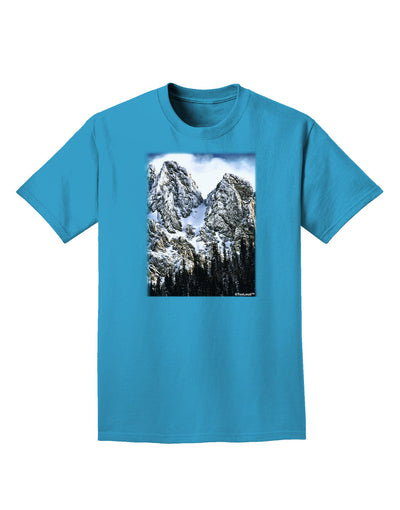 Mountain Landscape 2 Adult Dark T-Shirt-Mens T-Shirt-TooLoud-Turquoise-Small-Davson Sales