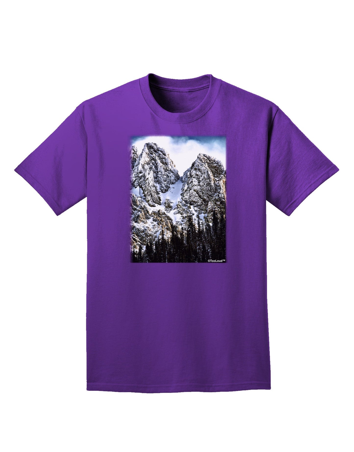 Mountain Landscape 2 Adult Dark T-Shirt-Mens T-Shirt-TooLoud-Purple-Small-Davson Sales