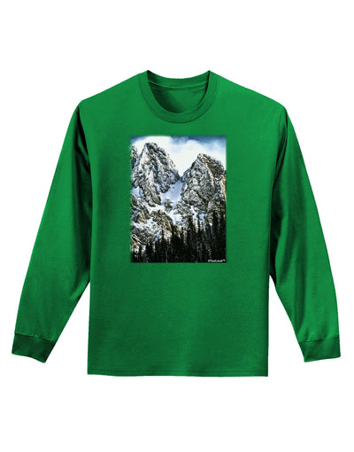 Mountain Landscape 2 Adult Long Sleeve Dark T-Shirt-TooLoud-Kelly-Green-Small-Davson Sales