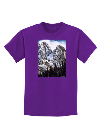 Mountain Landscape 2 Childrens Dark T-Shirt-Childrens T-Shirt-TooLoud-Purple-X-Small-Davson Sales