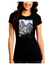 Mountain Landscape 2 Juniors Crew Dark T-Shirt-T-Shirts Juniors Tops-TooLoud-Black-Juniors Fitted Small-Davson Sales