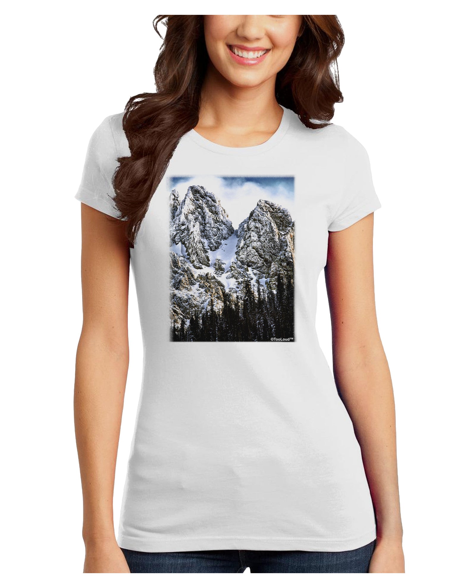 Mountain Landscape 2 Juniors T-Shirt-Womens Juniors T-Shirt-TooLoud-White-Juniors Fitted X-Small-Davson Sales