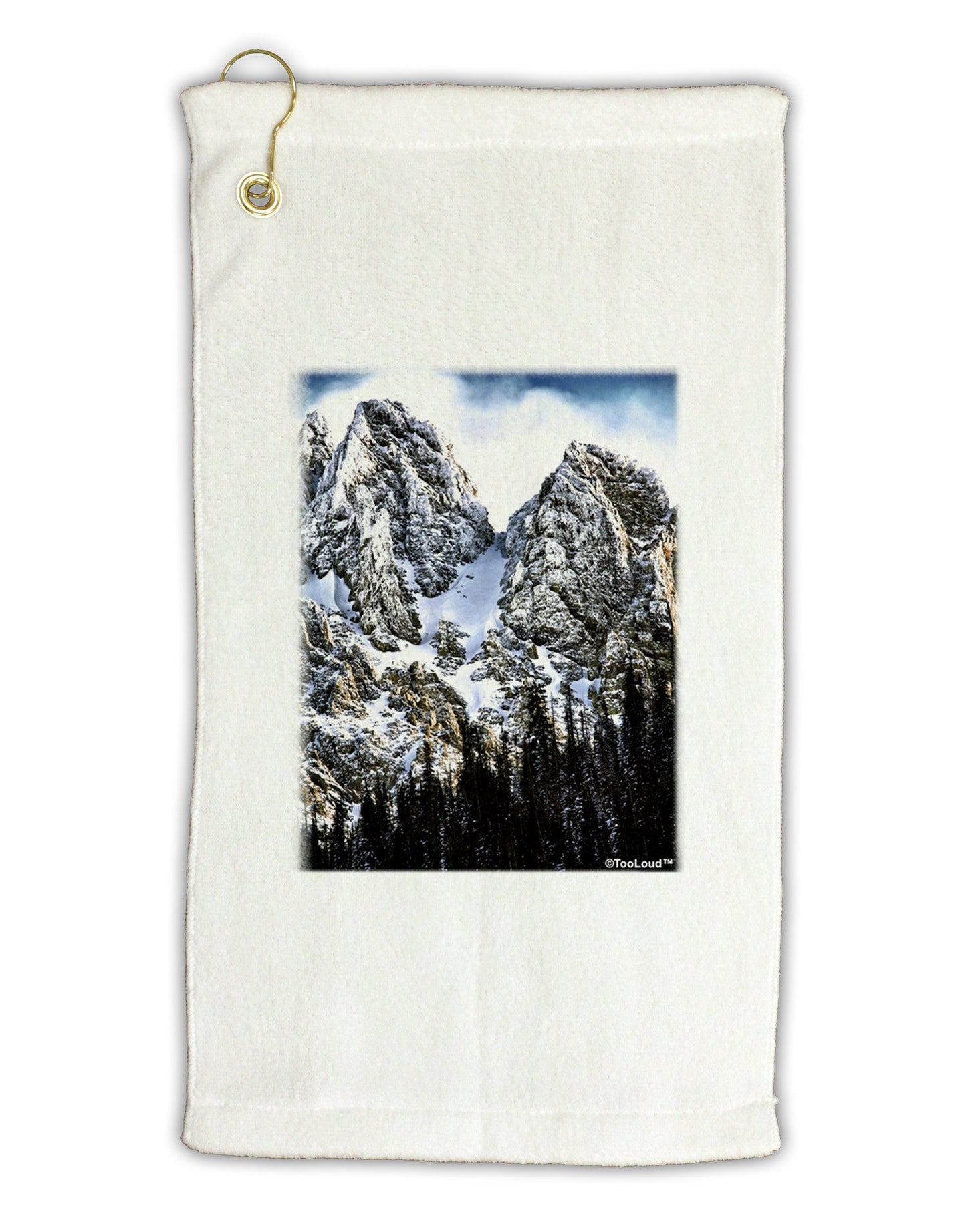 Mountain Landscape 2 Micro Terry Gromet Golf Towel 11"x19-Golf Towel-TooLoud-White-Davson Sales