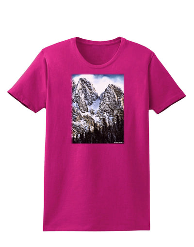 Mountain Landscape 2 Womens Dark T-Shirt-TooLoud-Hot-Pink-Small-Davson Sales