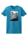 Mountain Landscape 2 Womens Dark T-Shirt-TooLoud-Turquoise-X-Small-Davson Sales