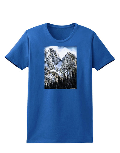 Mountain Landscape 2 Womens Dark T-Shirt-TooLoud-Royal-Blue-X-Small-Davson Sales