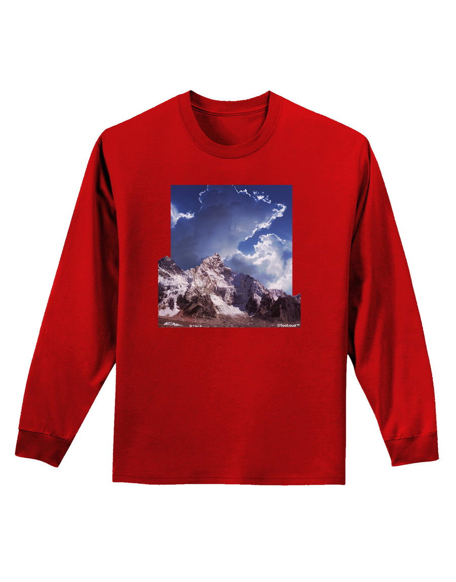 Mountain Pop Out Adult Long Sleeve Dark T-Shirt by TooLoud-TooLoud-Black-Small-Davson Sales