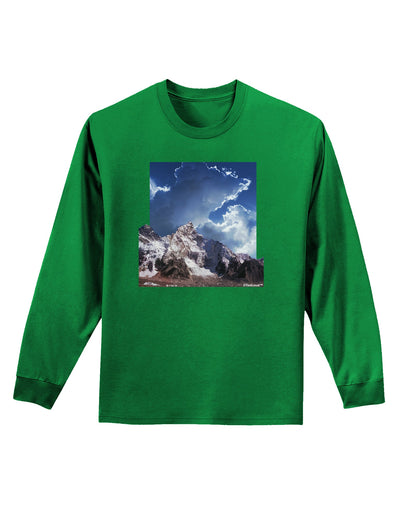 Mountain Pop Out Adult Long Sleeve Dark T-Shirt by TooLoud-TooLoud-Kelly-Green-Small-Davson Sales