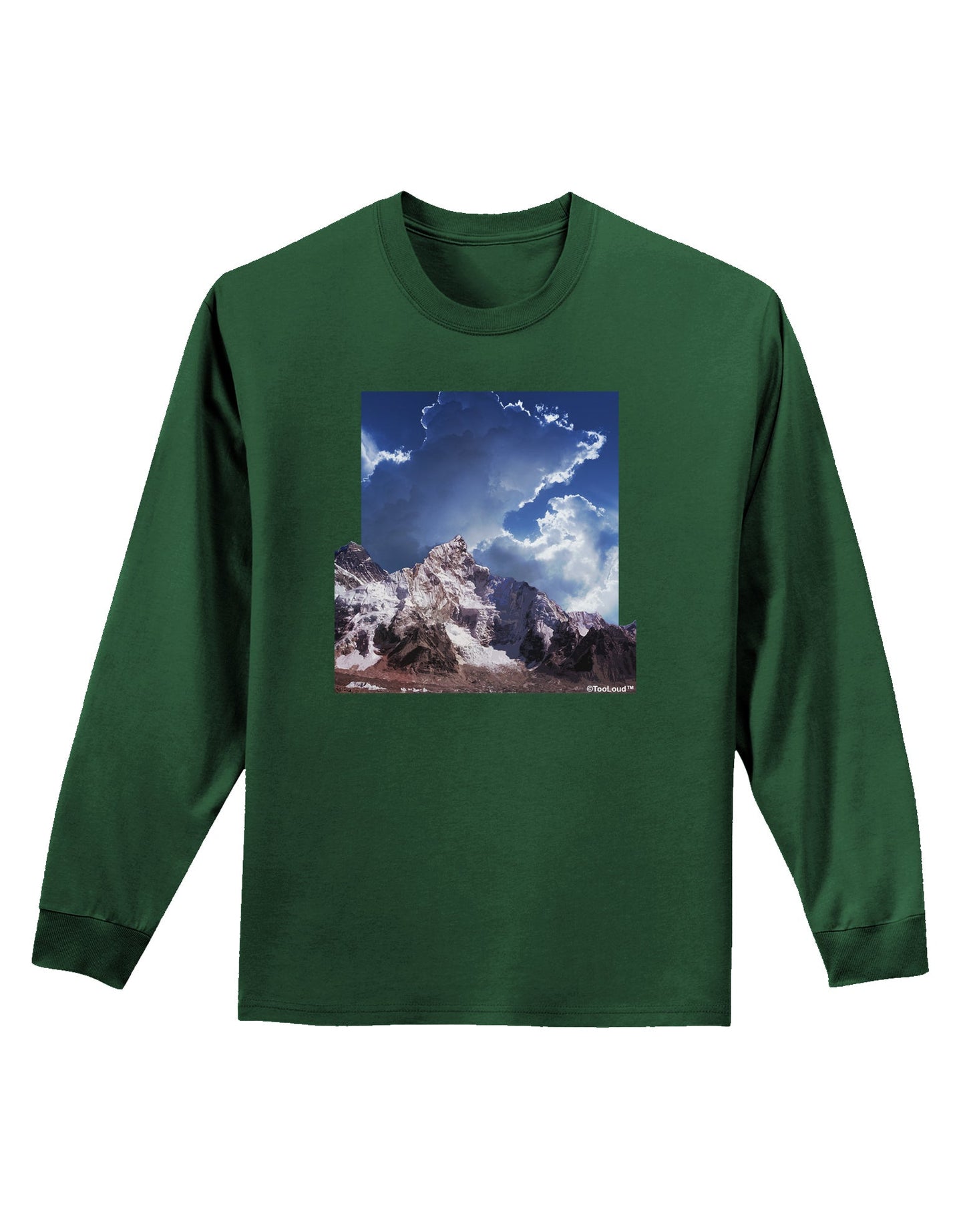 Mountain Pop Out Adult Long Sleeve Dark T-Shirt by TooLoud-TooLoud-Dark-Green-Small-Davson Sales