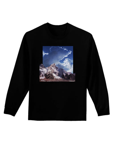 Mountain Pop Out Adult Long Sleeve Dark T-Shirt by TooLoud-TooLoud-Black-Small-Davson Sales