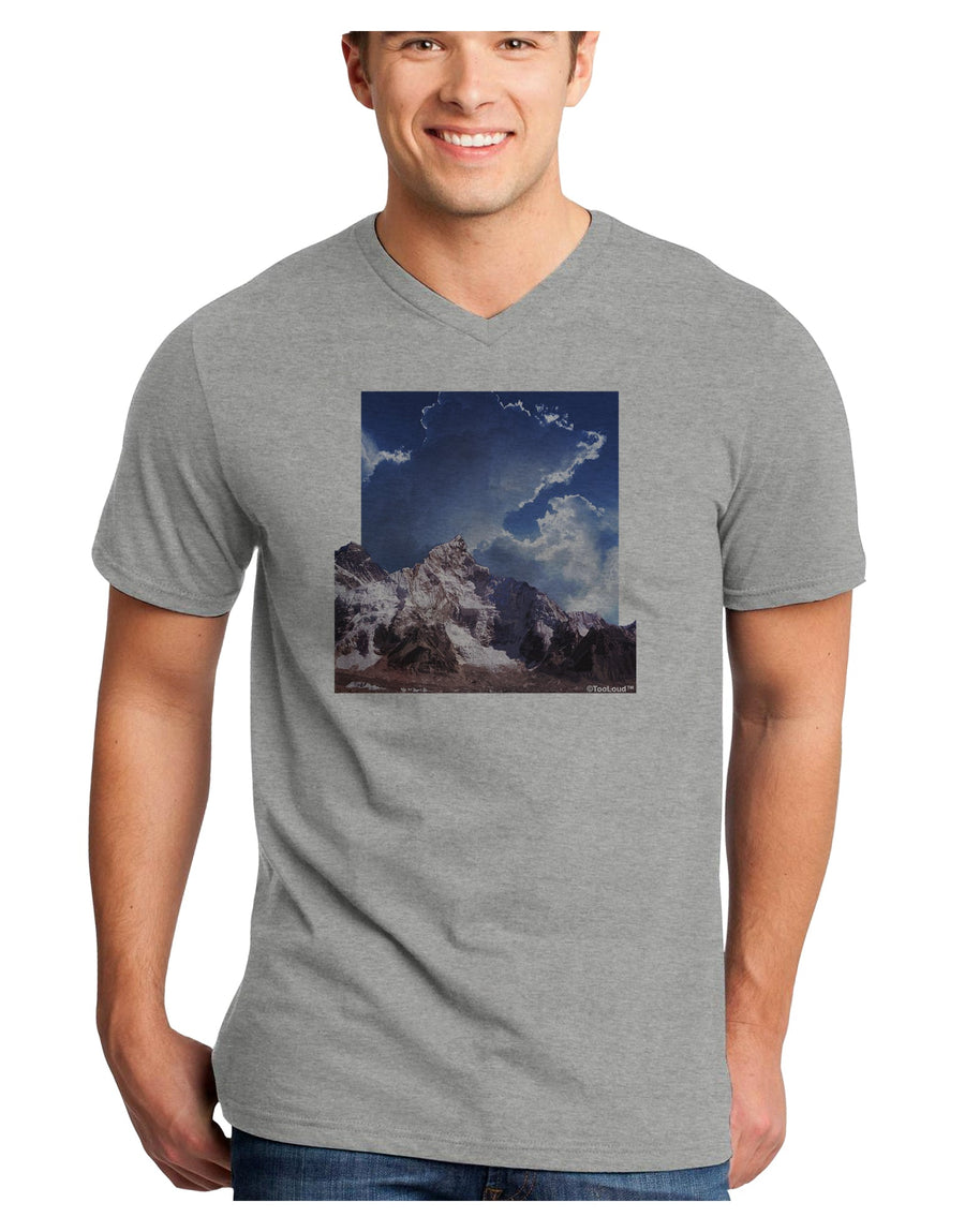 Mountain Pop Out Adult V-Neck T-shirt by TooLoud-Mens V-Neck T-Shirt-TooLoud-White-Small-Davson Sales