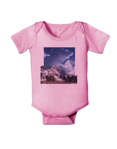 Mountain Pop Out Baby Romper Bodysuit by TooLoud