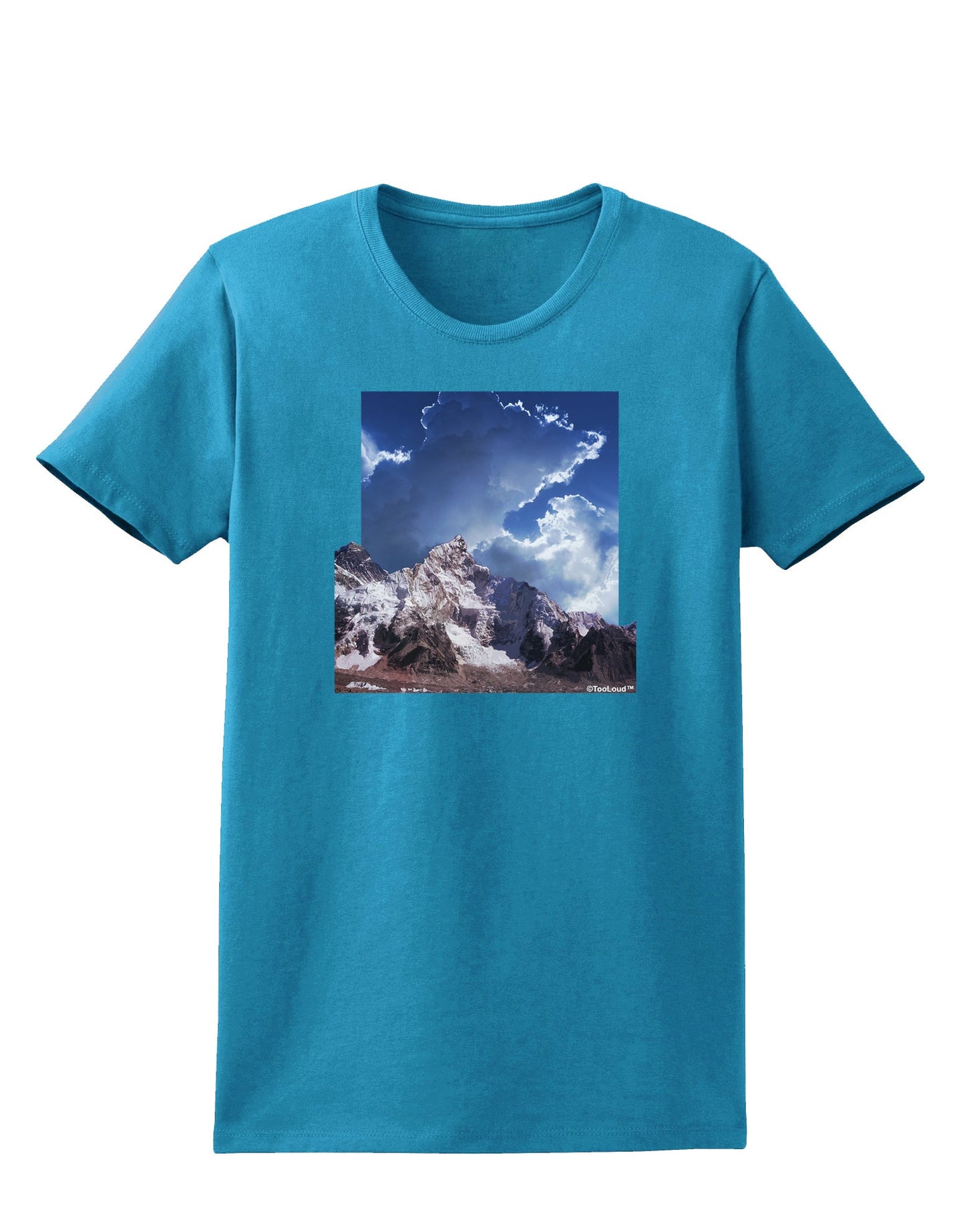 Mountain Pop Out Womens Dark T-Shirt by TooLoud-Womens T-Shirt-TooLoud-Turquoise-X-Small-Davson Sales