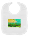 Mountain Sunset Watercolor Baby Bib