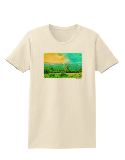 Mountain Sunset Watercolor Womens T-Shirt-Womens T-Shirt-TooLoud-Natural-X-Small-Davson Sales