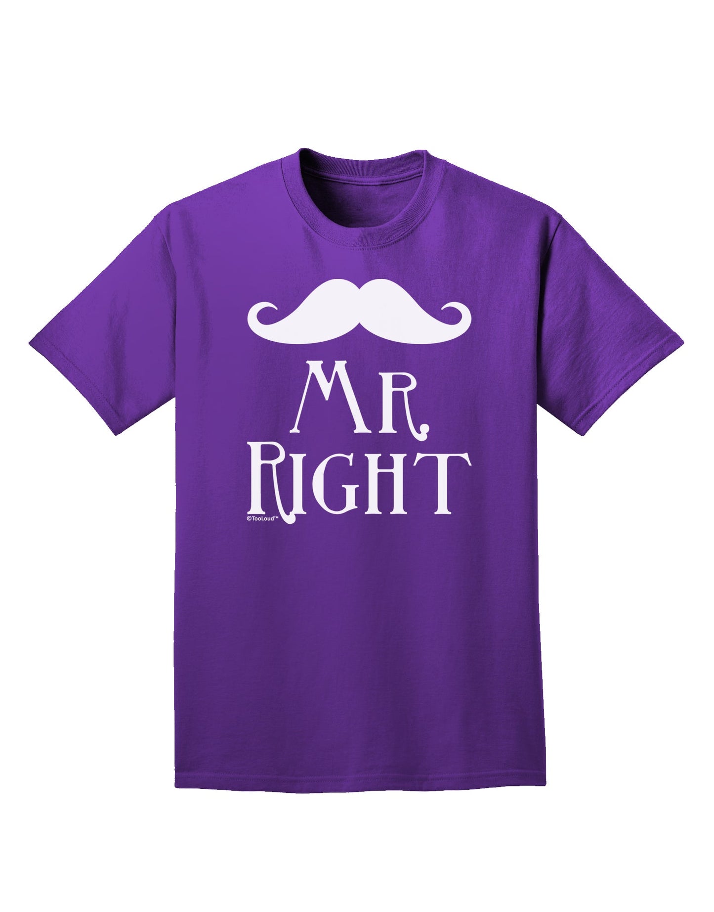 Mr Right Adult Dark T-Shirt-Mens T-Shirt-TooLoud-Purple-Small-Davson Sales