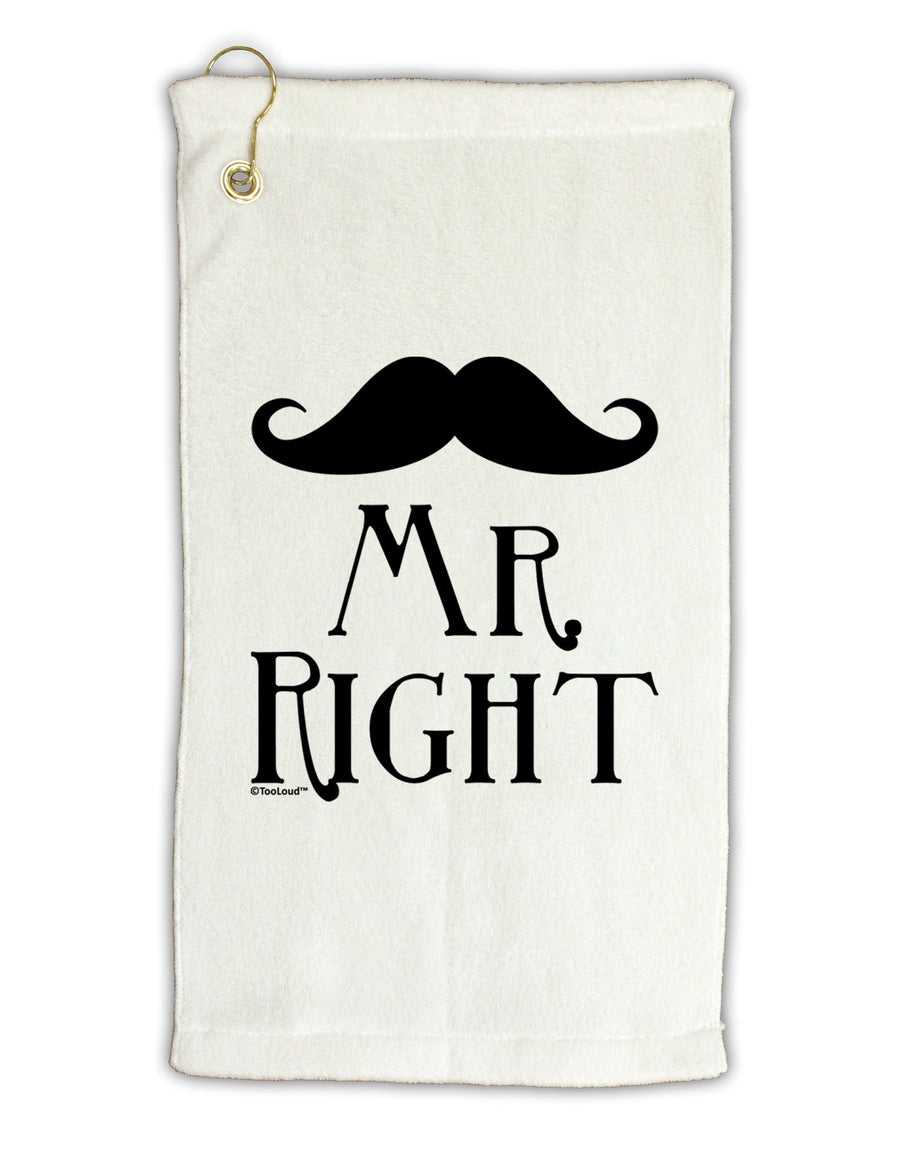 - Mr Right Micro Terry Gromet Golf Towel 16 x 25 inch-Golf Towel-TooLoud-White-Davson Sales