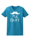 - Mr Right Womens Dark T-Shirt-Womens T-Shirt-TooLoud-Turquoise-X-Small-Davson Sales