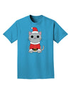 Mr. Whiskerton Santa Suit - Christmas Adult Dark T-Shirt by TooLoud-Mens T-Shirt-TooLoud-Turquoise-Small-Davson Sales