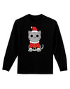 Mr. Whiskerton Santa Suit - Christmas Adult Long Sleeve Dark T-Shirt by TooLoud-TooLoud-Black-Small-Davson Sales