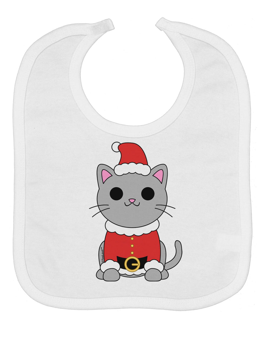 Mr. Whiskerton Santa Suit - Christmas Baby Bib by TooLoud
