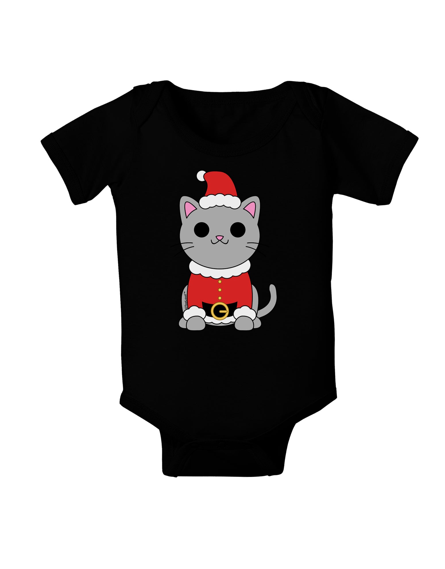 Mr. Whiskerton Santa Suit - Christmas Baby Romper Bodysuit Dark by TooLoud-Baby Romper-TooLoud-Black-06-Months-Davson Sales
