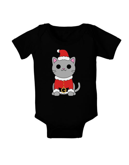 Mr. Whiskerton Santa Suit - Christmas Baby Romper Bodysuit Dark by TooLoud-Baby Romper-TooLoud-Black-06-Months-Davson Sales