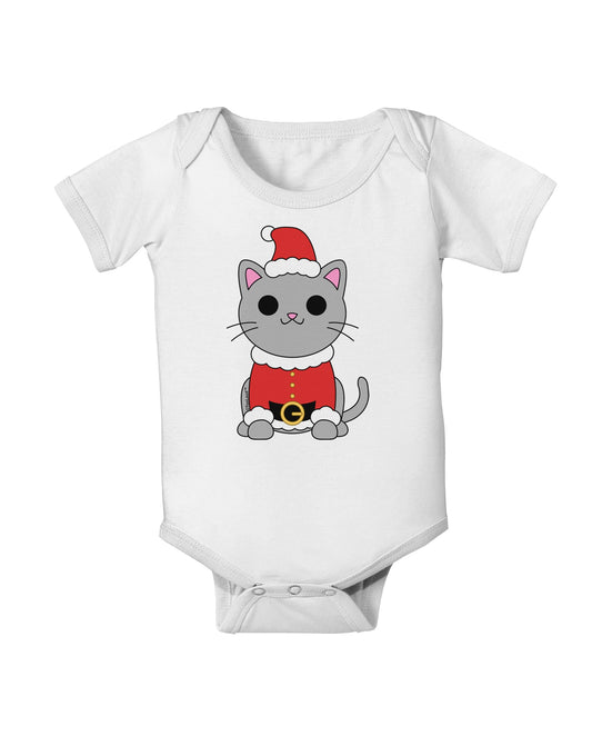 Mr. Whiskerton Santa Suit - Christmas Baby Romper Bodysuit by TooLoud-Baby Romper-TooLoud-White-06-Months-Davson Sales