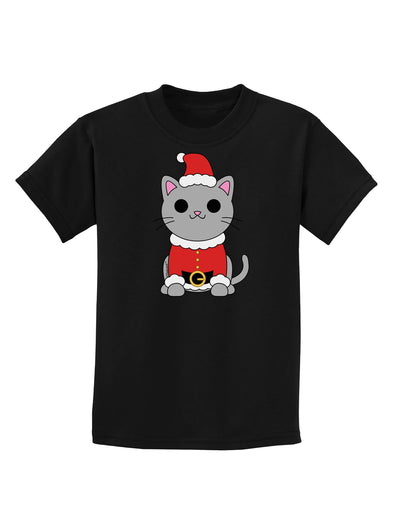 Mr. Whiskerton Santa Suit - Christmas Childrens Dark T-Shirt by TooLoud-Childrens T-Shirt-TooLoud-Black-X-Small-Davson Sales