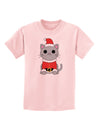 Mr. Whiskerton Santa Suit - Christmas Childrens T-Shirt by TooLoud-Childrens T-Shirt-TooLoud-PalePink-X-Small-Davson Sales