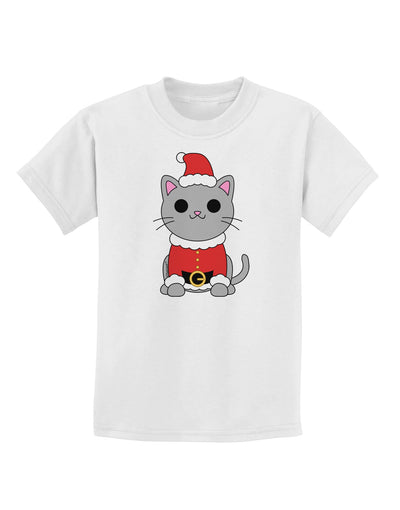 Mr. Whiskerton Santa Suit - Christmas Childrens T-Shirt by TooLoud-Childrens T-Shirt-TooLoud-White-X-Small-Davson Sales