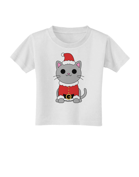 Mr. Whiskerton Santa Suit - Christmas Toddler T-Shirt by TooLoud-Toddler T-Shirt-TooLoud-White-2T-Davson Sales