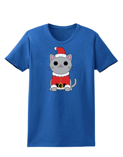 Mr. Whiskerton Santa Suit - Christmas Womens Dark T-Shirt by TooLoud-Womens T-Shirt-TooLoud-Royal-Blue-X-Small-Davson Sales