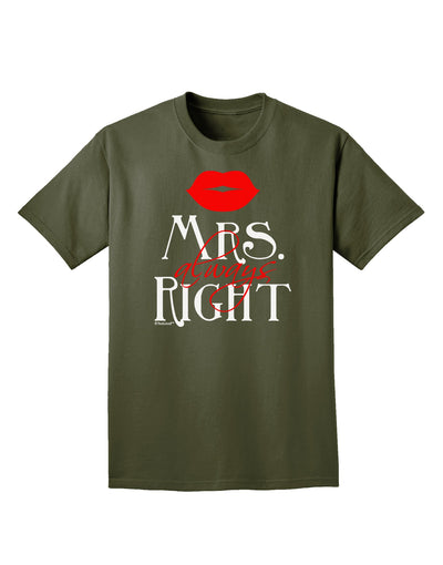 Mrs Always Right Adult Dark T-Shirt-Mens T-Shirt-TooLoud-Military-Green-Small-Davson Sales