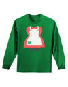 Mrs Santa Claus Character Body Christmas Adult Long Sleeve Dark T-Shirt-TooLoud-Kelly-Green-Small-Davson Sales