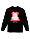 Mrs Santa Claus Character Body Christmas Adult Long Sleeve Dark T-Shirt-TooLoud-Black-Small-Davson Sales