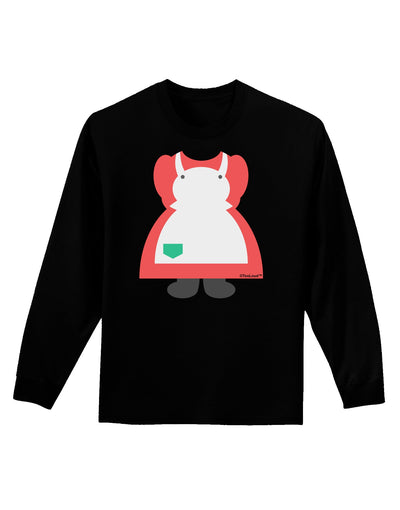 Mrs Santa Claus Character Body Christmas Adult Long Sleeve Dark T-Shirt-TooLoud-Black-Small-Davson Sales