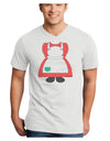 Mrs Santa Claus Character Body Christmas Adult V-Neck T-shirt-Mens V-Neck T-Shirt-TooLoud-White-Small-Davson Sales