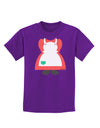 Mrs Santa Claus Character Body Christmas Childrens Dark T-Shirt-Childrens T-Shirt-TooLoud-Purple-X-Small-Davson Sales