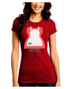 Mrs Santa Claus Character Body Christmas Juniors Crew Dark T-Shirt-T-Shirts Juniors Tops-TooLoud-Red-Juniors Fitted Small-Davson Sales