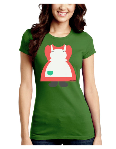 Mrs Santa Claus Character Body Christmas Juniors Crew Dark T-Shirt-T-Shirts Juniors Tops-TooLoud-Kiwi-Green-Juniors Fitted Small-Davson Sales