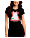 Mrs Santa Claus Character Body Christmas Juniors Crew Dark T-Shirt-T-Shirts Juniors Tops-TooLoud-Black-Juniors Fitted Small-Davson Sales