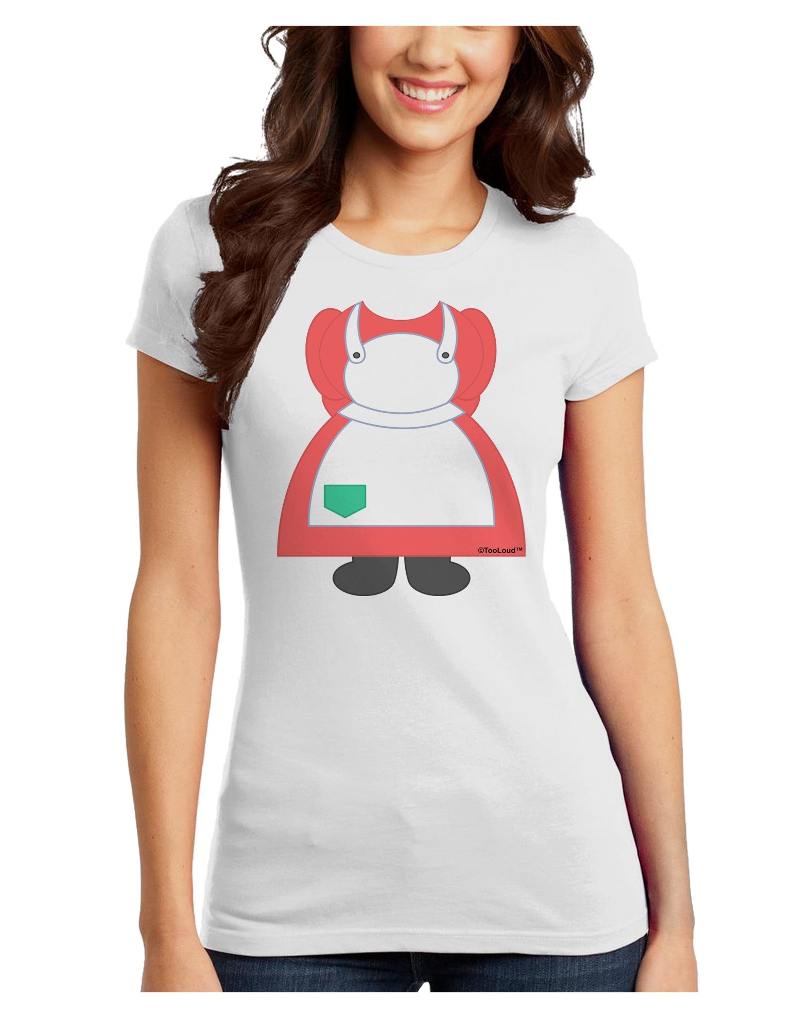 Mrs Santa Claus Character Body Christmas Juniors T-Shirt-Womens Juniors T-Shirt-TooLoud-White-Juniors Fitted XS-Davson Sales