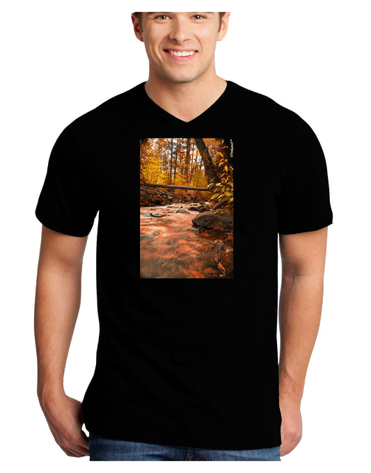 Mt Shavano Colorado Adult Dark V-Neck T-Shirt-TooLoud-Black-Small-Davson Sales
