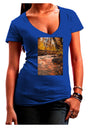 Mt Shavano Colorado Juniors V-Neck Dark T-Shirt-Womens V-Neck T-Shirts-TooLoud-Royal-Blue-Juniors Fitted Small-Davson Sales