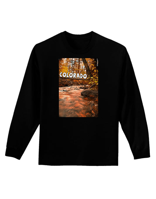 Mt Shavano Colorado Text Adult Long Sleeve Dark T-Shirt-TooLoud-Black-Small-Davson Sales
